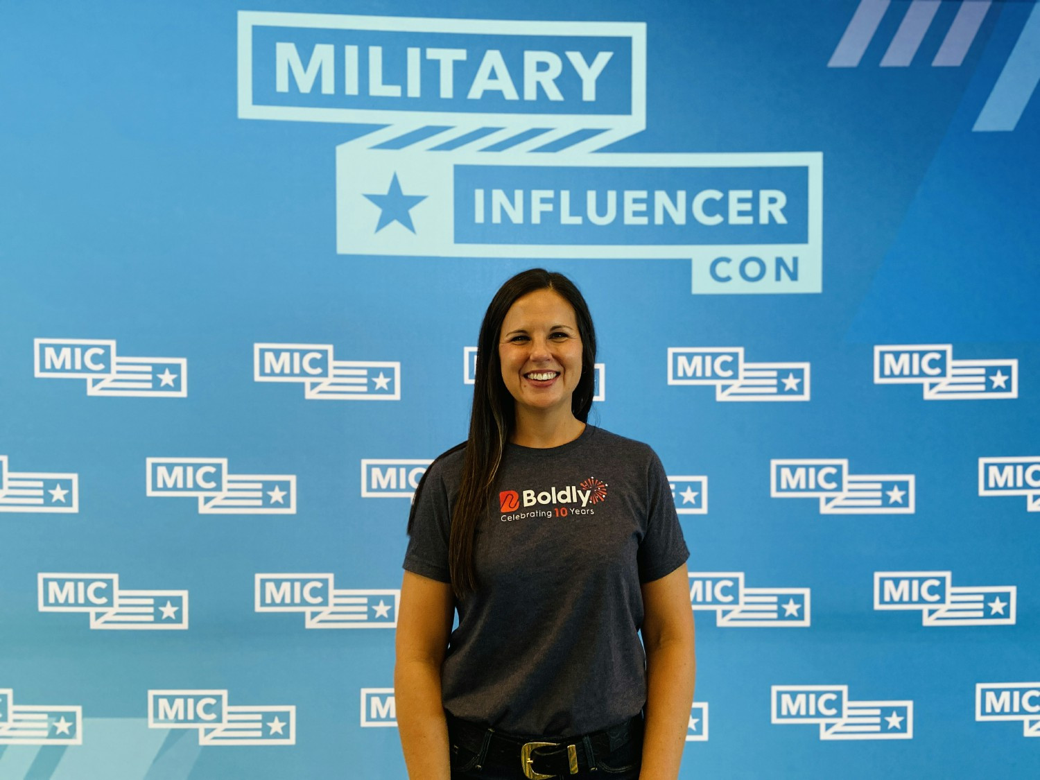 Our Military Spouse Advocate, Devin D, proudly represented Boldly at the Military Influencer Conference.